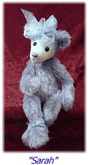 Blue mohair lady bear Sarah